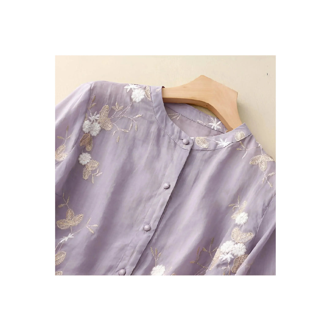 Marie - Floral Button Blouse