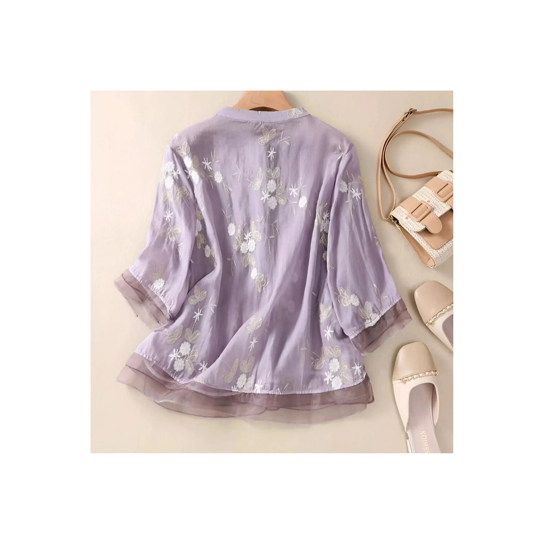 Marie - Floral Button Blouse