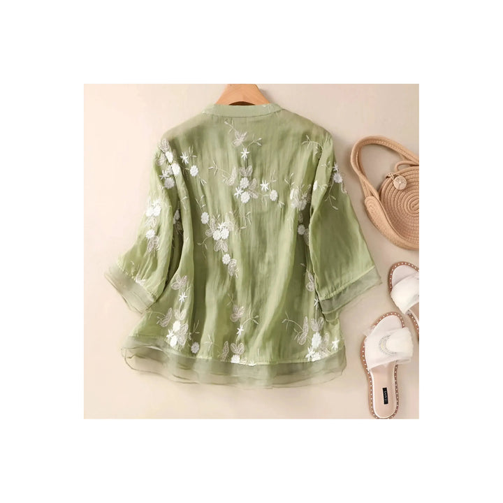 Marie - Floral Button Blouse