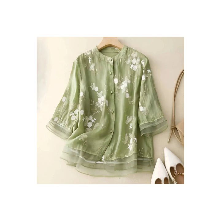 Marie - Floral Button Blouse