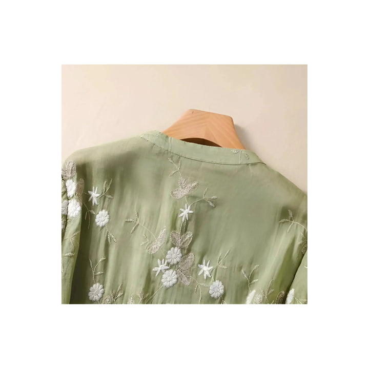 Marie - Floral Button Blouse