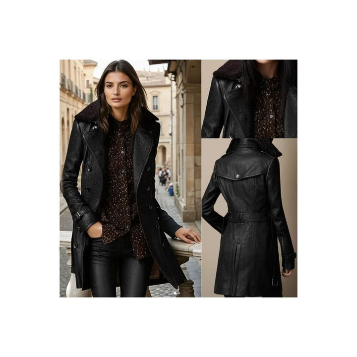 Celeste - Luxury vegan leather trench coat